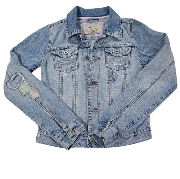 Abercrombie Vintage Denim Girls Jacket size Large - Picture 1 of 12